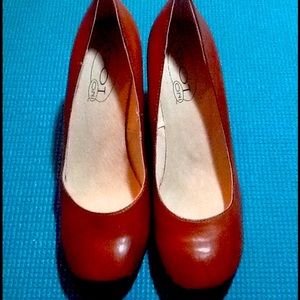 Spot On brown Wedge Shoes new! 7 1/2